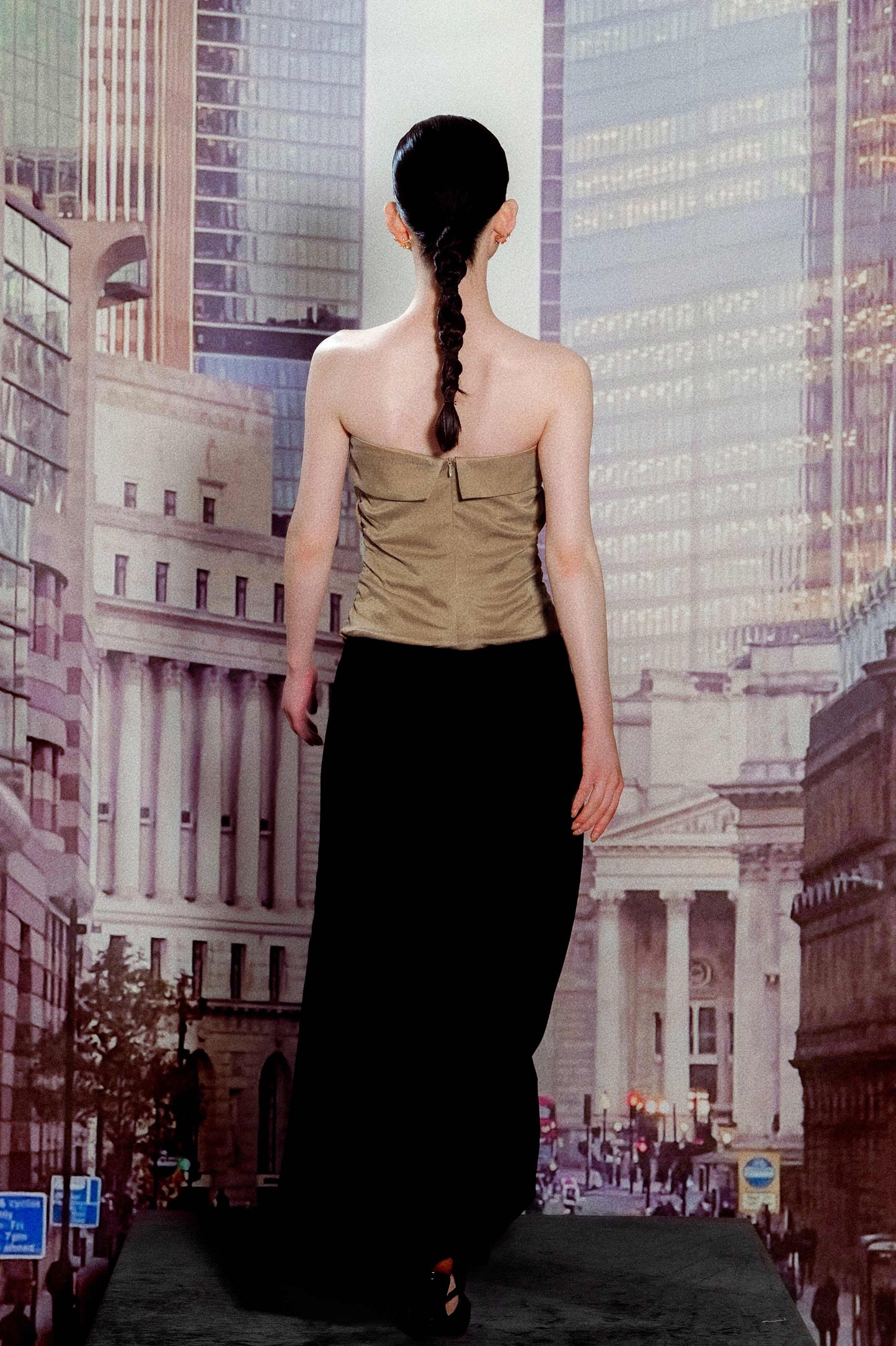 Copper Sheath Top & Pleated Wide Leg Pants Set