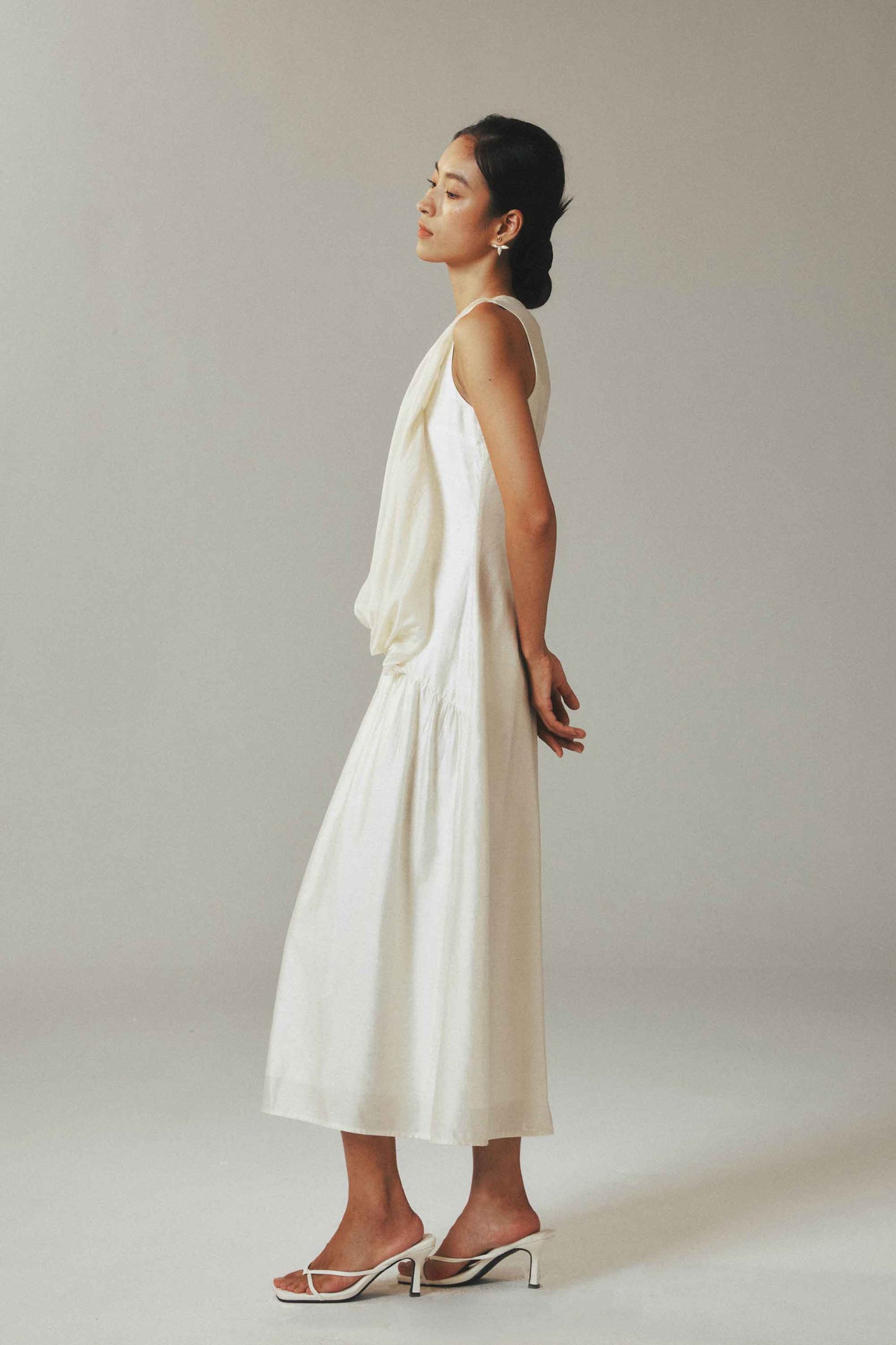 Linen Tencel Sleeveless Maxi Dress
