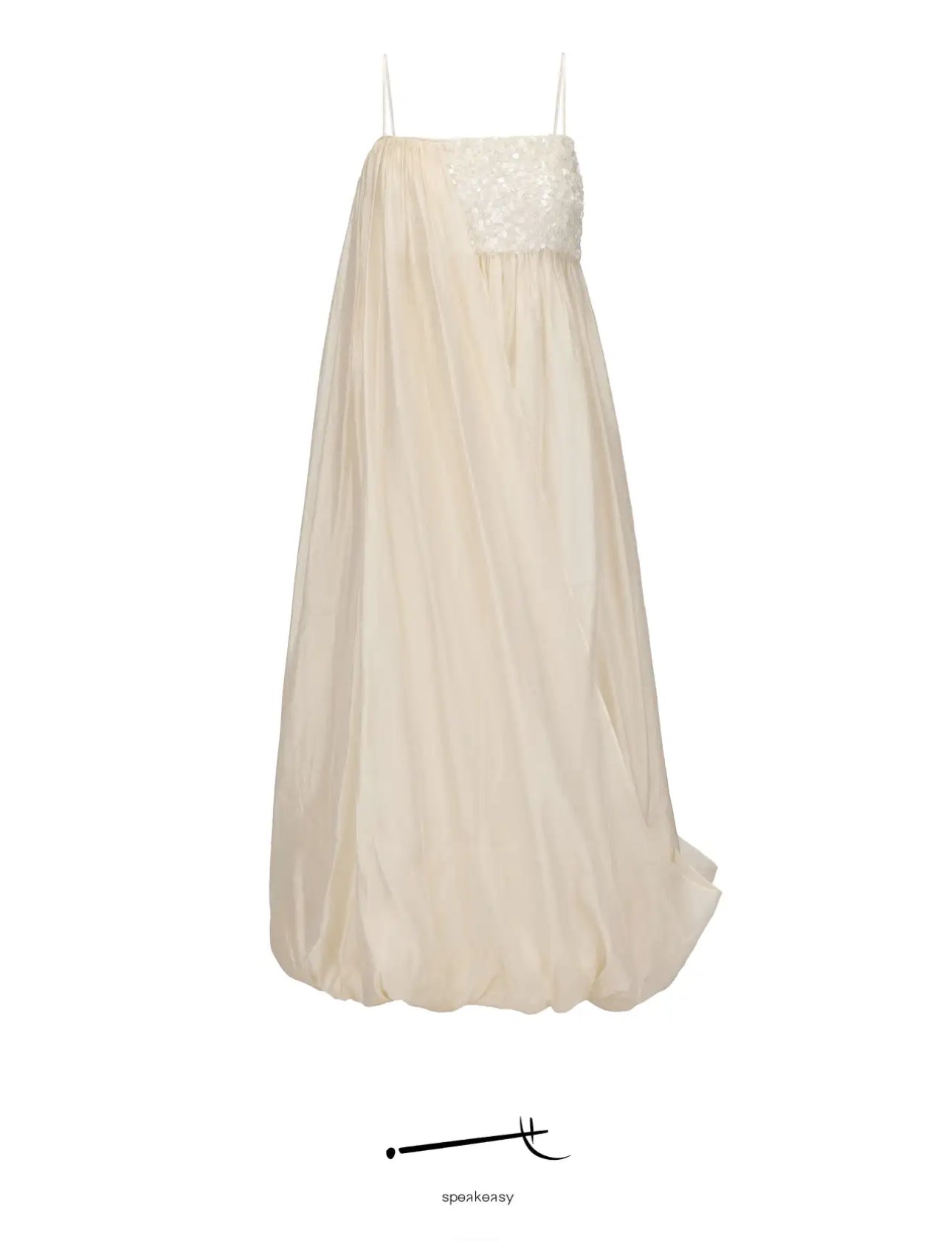 Spaghetti Strap Tencel Gauze Maxi Dress