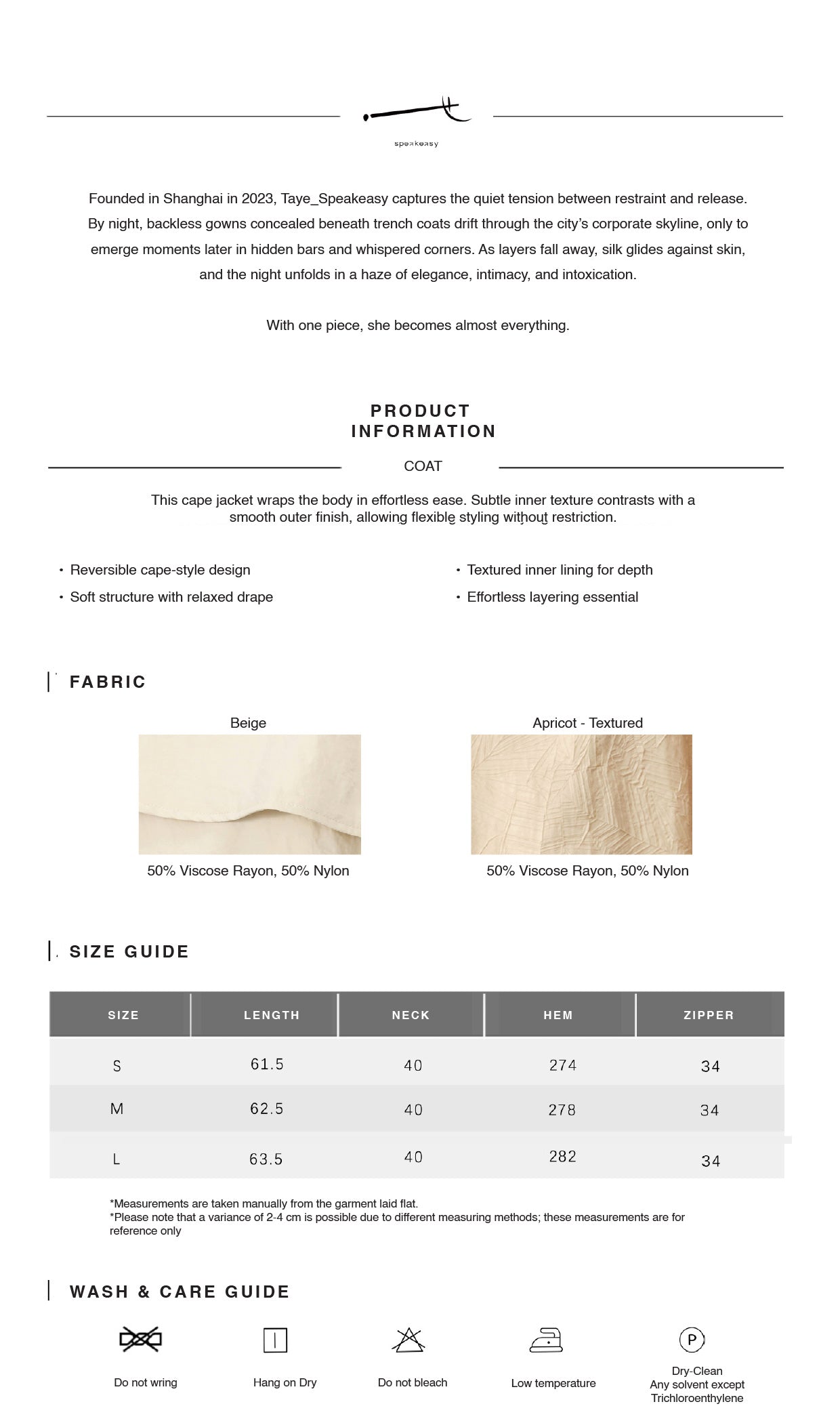 Beige/Apricot Textured Lined Cape Jacket