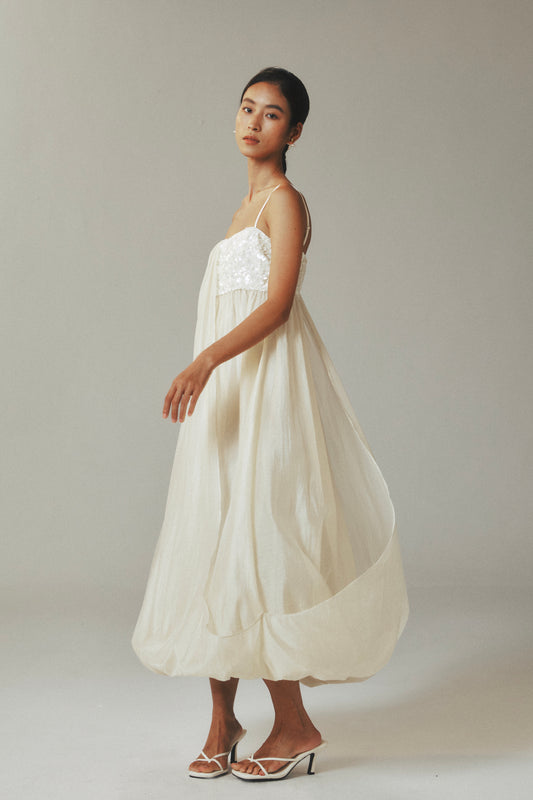 Spaghetti Strap Tencel Gauze Maxi Dress