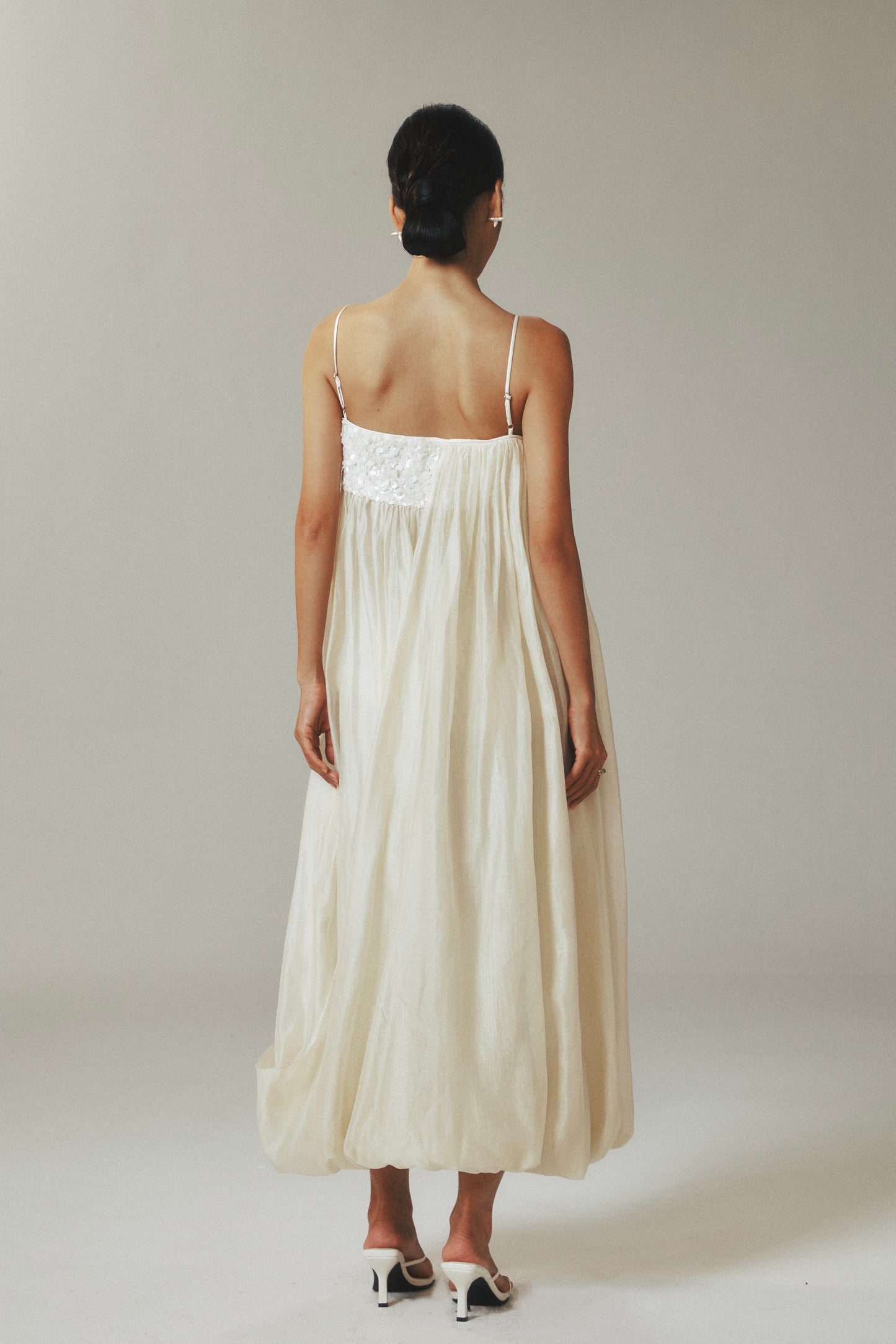 Spaghetti Strap Tencel Gauze Maxi Dress