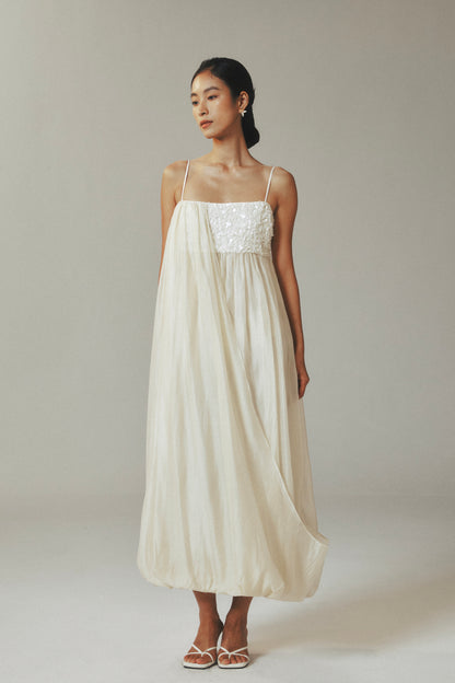 Spaghetti Strap Tencel Gauze Maxi Dress
