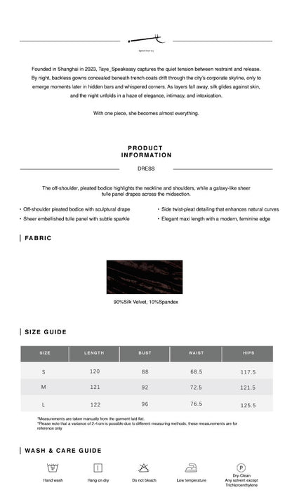 Embellished Tulle Twist-Pleat Maxi Dress