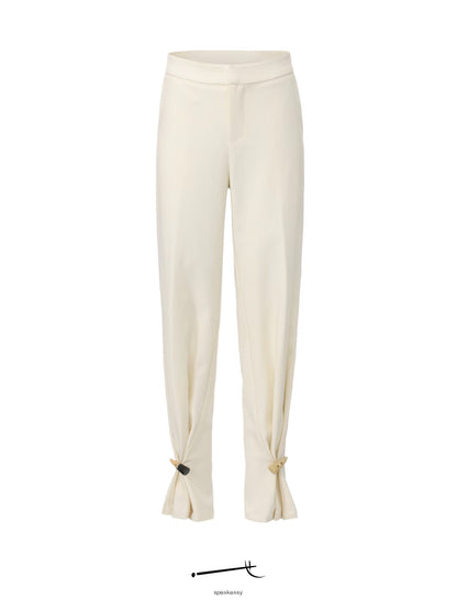 Textured Minimal Top & Star-Detailed Tapered Trouser Set