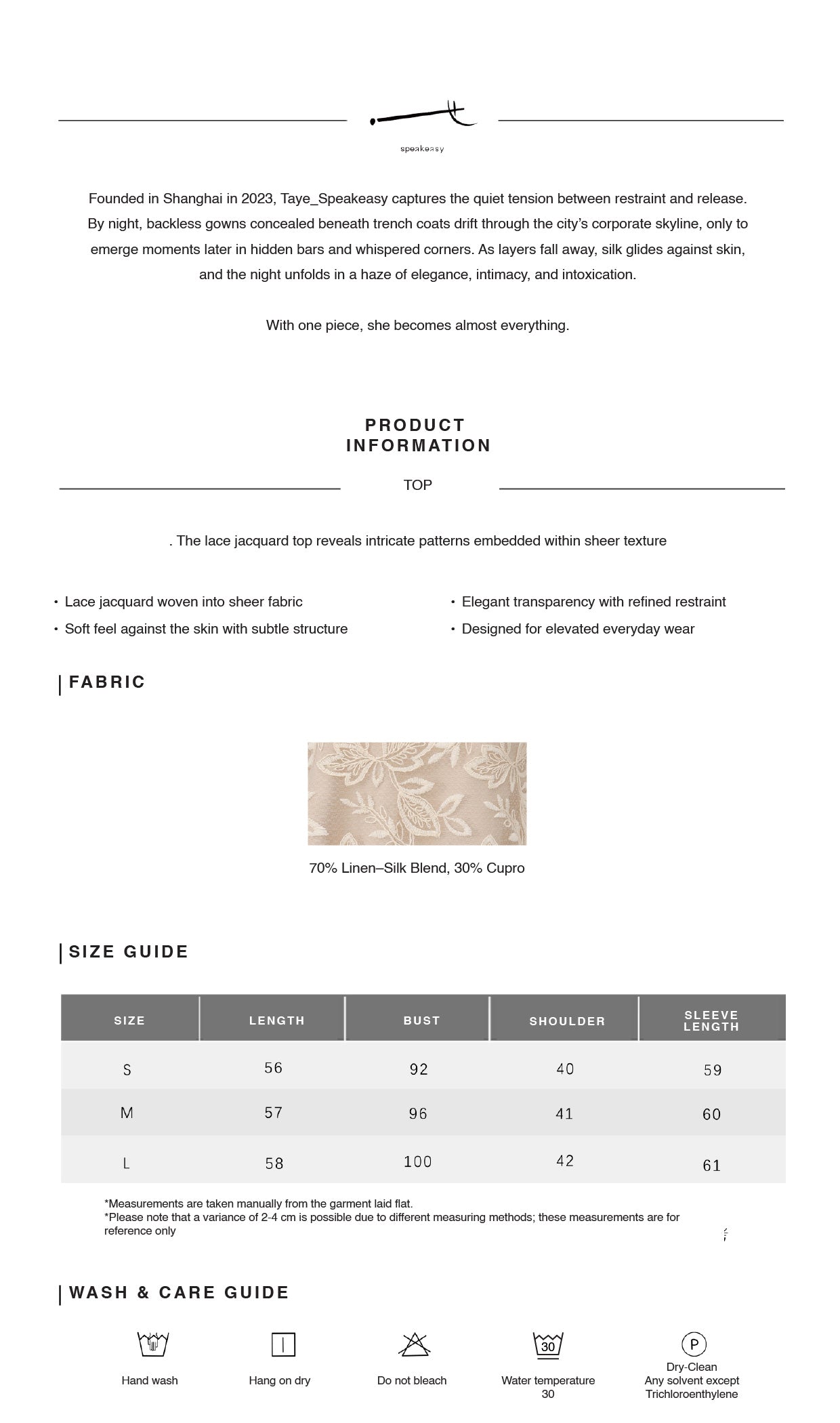 Lace Jacquard Sheer Top & Pleated Acetate Trouser Set