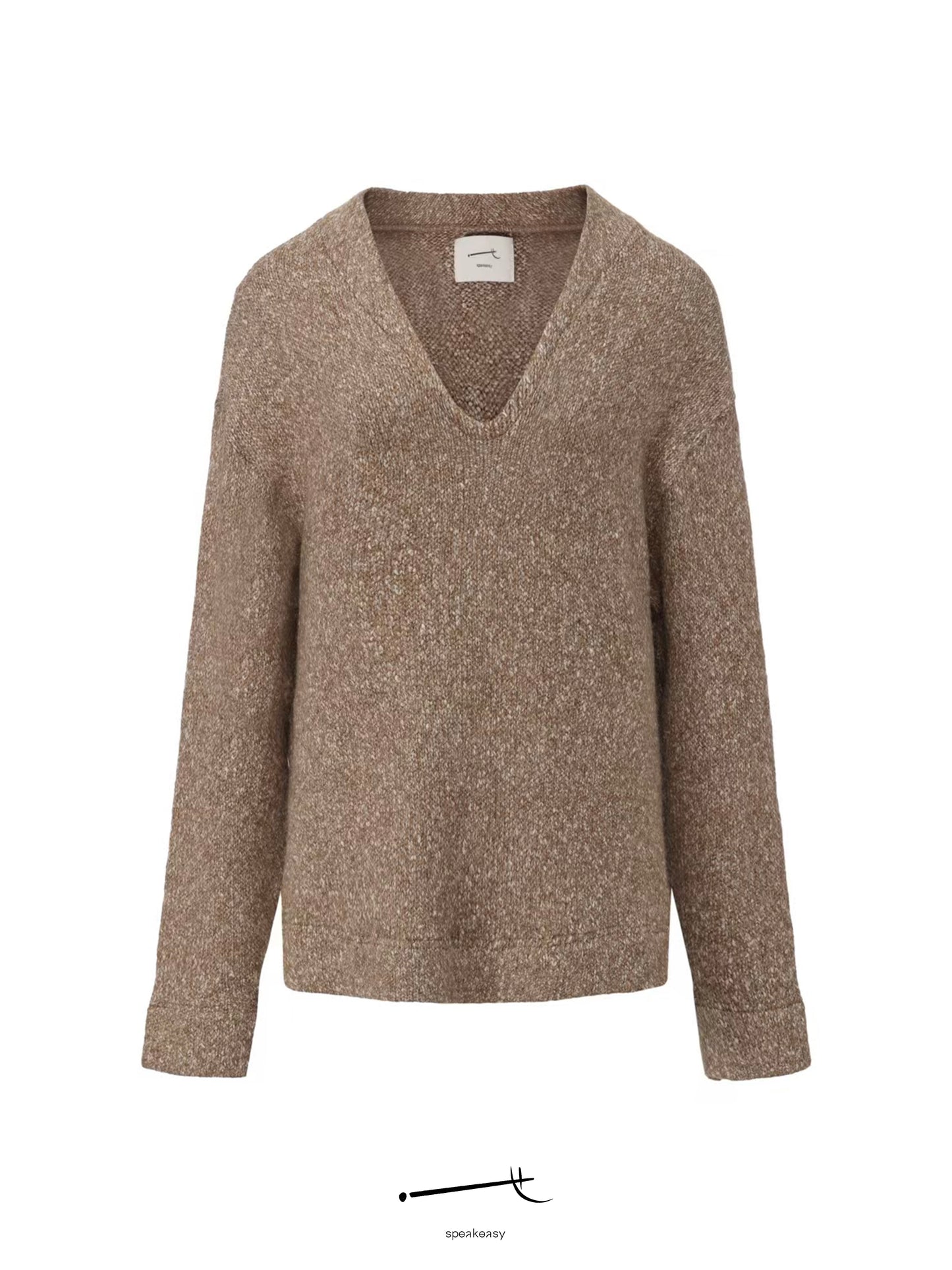 Relaxed Wool Asymmetrical Sweater & Tailored Acetate Trouser Set