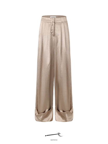 Star-Sheer Fitted Top & Tailored Acetate Trouser Set